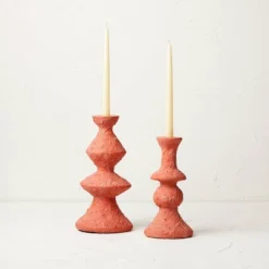 Short Clay Taper Candle Holder Red - Opalhouse™ Designed With Jungalow™ -HomeVibe Store GUEST 030eda6c 85df 45b9 bbc4 07bae42656d4 1