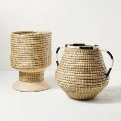 Small Basket With Woven Handle Natural Brown - Opalhouse™ Designed With Jungalow™ -HomeVibe Store GUEST 3bd0ca0a 139c 4767 9eda a2742e7c694b