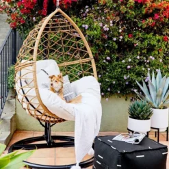 Britanna Patio Hanging Egg Chair - Natural - Opalhouse™ -HomeVibe Store GUEST 4b072736 06c1 4fa1 8662 422f2020ef23