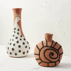 Spiral Shell Terracotta Vase Brown - Opalhouse™ Designed With Jungalow™ -HomeVibe Store GUEST 5c2b58ed 0b3f 454c 91fa 9f37f0275e13