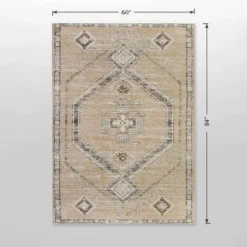 5'x7' Sunset Moroccan Tapestry Rectangular Woven Outdoor Area Rug Light Brown - Opalhouse™ -HomeVibe Store GUEST 600501e1 0d8a 42f2 9afb 1f6245befe8b