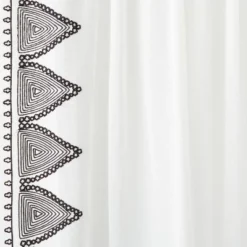 1pc Light Filtering Diamond Border Window Curtain Panel White - Opalhouse™ Designed With Jungalow™ -HomeVibe Store GUEST 6a1227ec a22c 4a58 b5cd ea3e9bda3f45