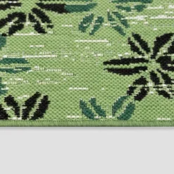 5' X 7' Floral Stamp Outdoor Rug Green - Opalhouse™ -HomeVibe Store GUEST 6bf8d430 59fc 44d6 ad14 a69b10e955f1