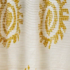 1pc 50"x84" Light Filtering Jacquard Curtain Panel Gold - Opalhouse™ Designed With Jungalow™ -HomeVibe Store GUEST 914fca59 4940 4a38 977a d369d522b944