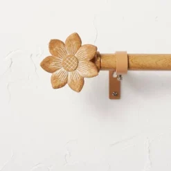 Flower Faux Wood Curtain Rod Natural Wood - Opalhouse™ Designed With Jungalow™ -HomeVibe Store GUEST c5b5a613 8f9b 4e84 9eff 5ca6e3369a7b