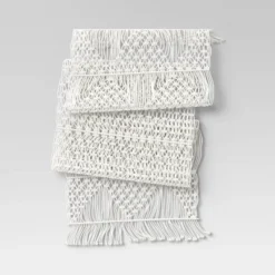 Cotton Macrame Runner White - Opalhouse™ -HomeVibe Store GUEST c5fab824 fe39 4973 9dab 7f6bd6fcfb15