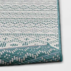 5' X 7' Tapestry Woven Outdoor Rug Aqua - Opalhouse™ -HomeVibe Store GUEST d89b2b6c 34c5 4db7 b760 30af76ec6a4a